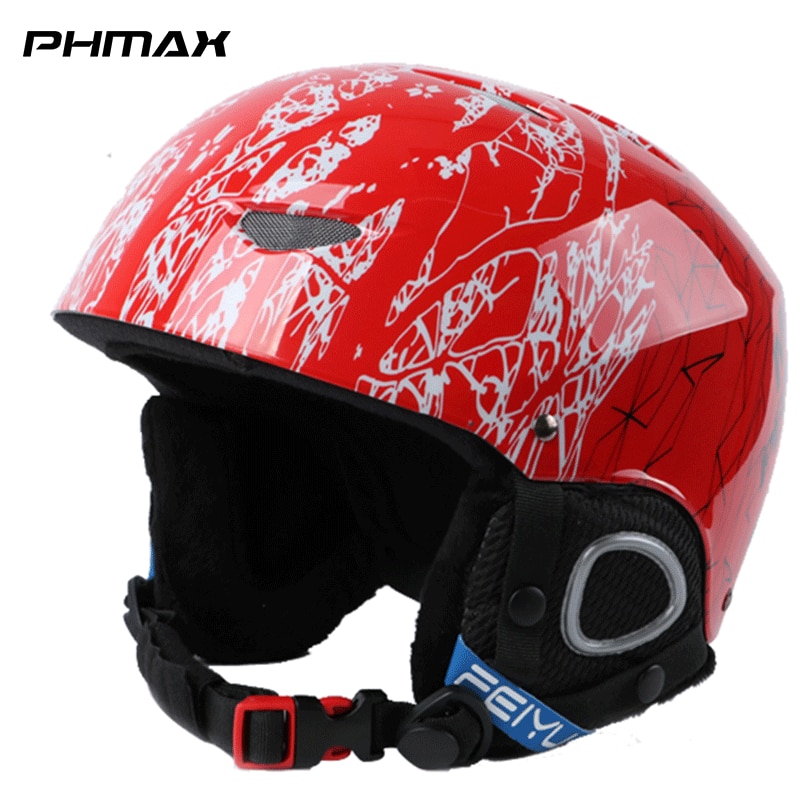 PHMAX-스키 헬멧, 어린이 겨울 따뜻한 양털 스키 헬멧, 스노모빌 헬멧, 차일 소년 소녀 스노우 보드 헬멧, 보호 패드 포함